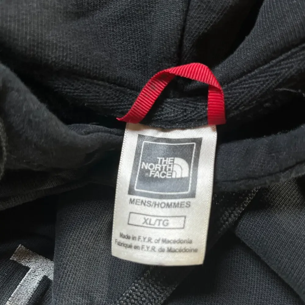 The North Face Hoodie Sweatshirt Mens Size XL Black‎ Logo Print Pullover Outdoor